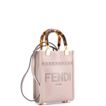 Fendi Sunshine Shopper Tote Leather Mini