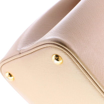 Prada Cuir Double Tote Saffiano Leather Medium