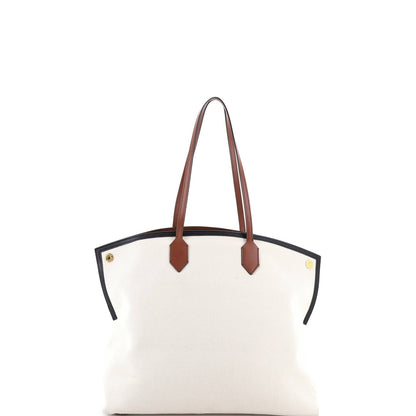Burberry Logo Society Tote Printed Canvas Large