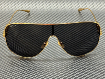 Gucci Gg1436S 001 Gold Grey Women'S 72 Mm Large Sunglasses