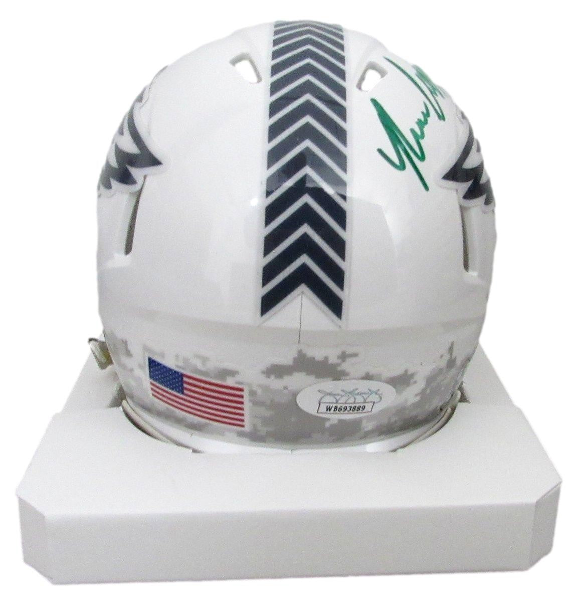 Nolan Smith Signed/Auto Salute To Service Mini Football Helmet Eagles Jsa 193469