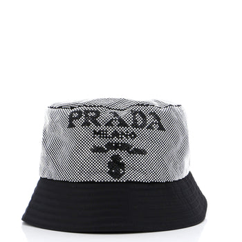 Prada Bucket Hat Crystal Embellished Re-Nylon