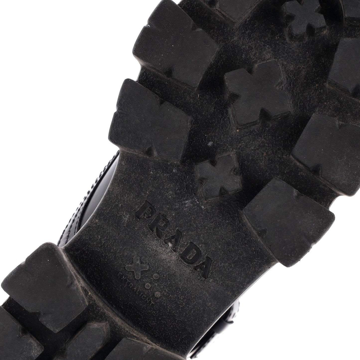 Prada Monolith Combat Boots Leather And Nylon