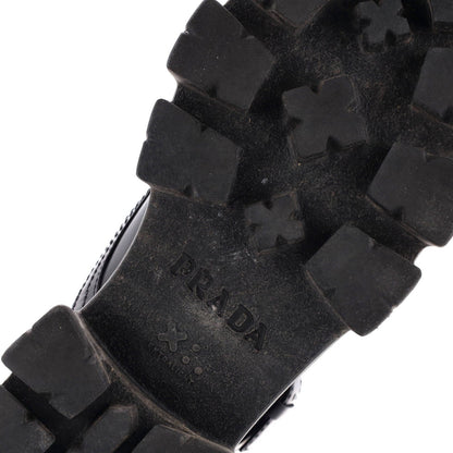 Prada Monolith Combat Boots Leather And Nylon