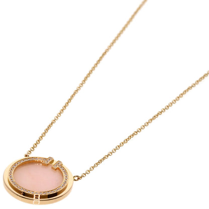 TIFFANY&Co.   Necklace T TWO Diamond Pink Opal