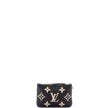 Louis Vuitton Double Zip Pochette Bicolor Monogram Empreinte Giant