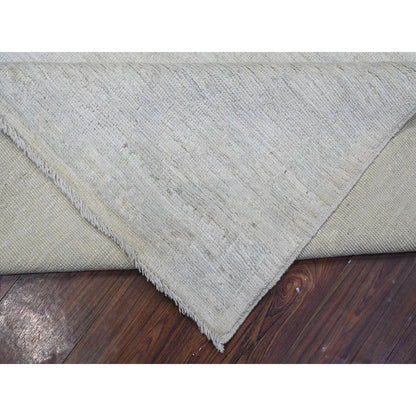8'10"X11'4" Winter White Vegetable Dyes Afghan Angora Oushak Oriental Rug