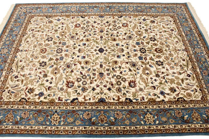 Rare Handmade Kirman Floral Design Rug Oriental