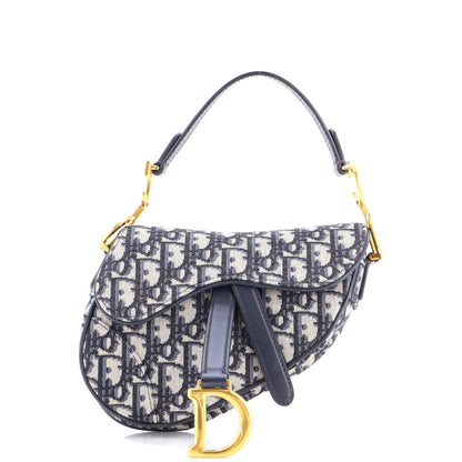 Christian Dior Saddle Handbag Oblique Canvas Mini