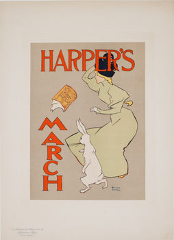 Les Maitres De L Affiche Plate 20 Penfield Harpers March Lithograph On Linen