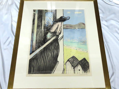Jean Pierre Cassigneul Balcony Lithograph Signed ED EA Framed Wit Box authentic
