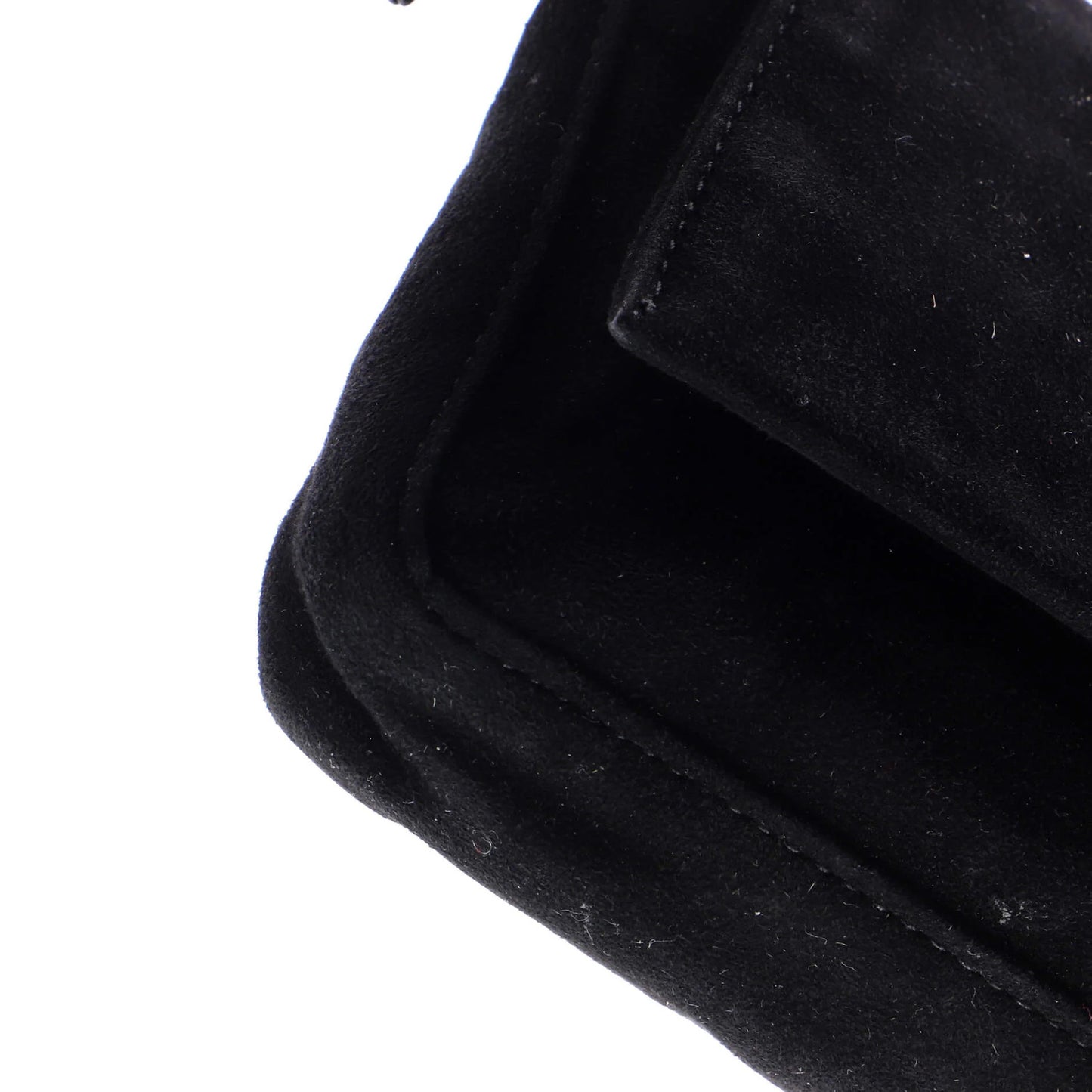Fendi Flap Baguette Bag Suede