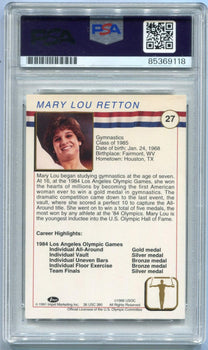 Mary Lou Retton Autographed 1991 U.S. Olympic Hall Of Fame Card Psa/Dna Certifie