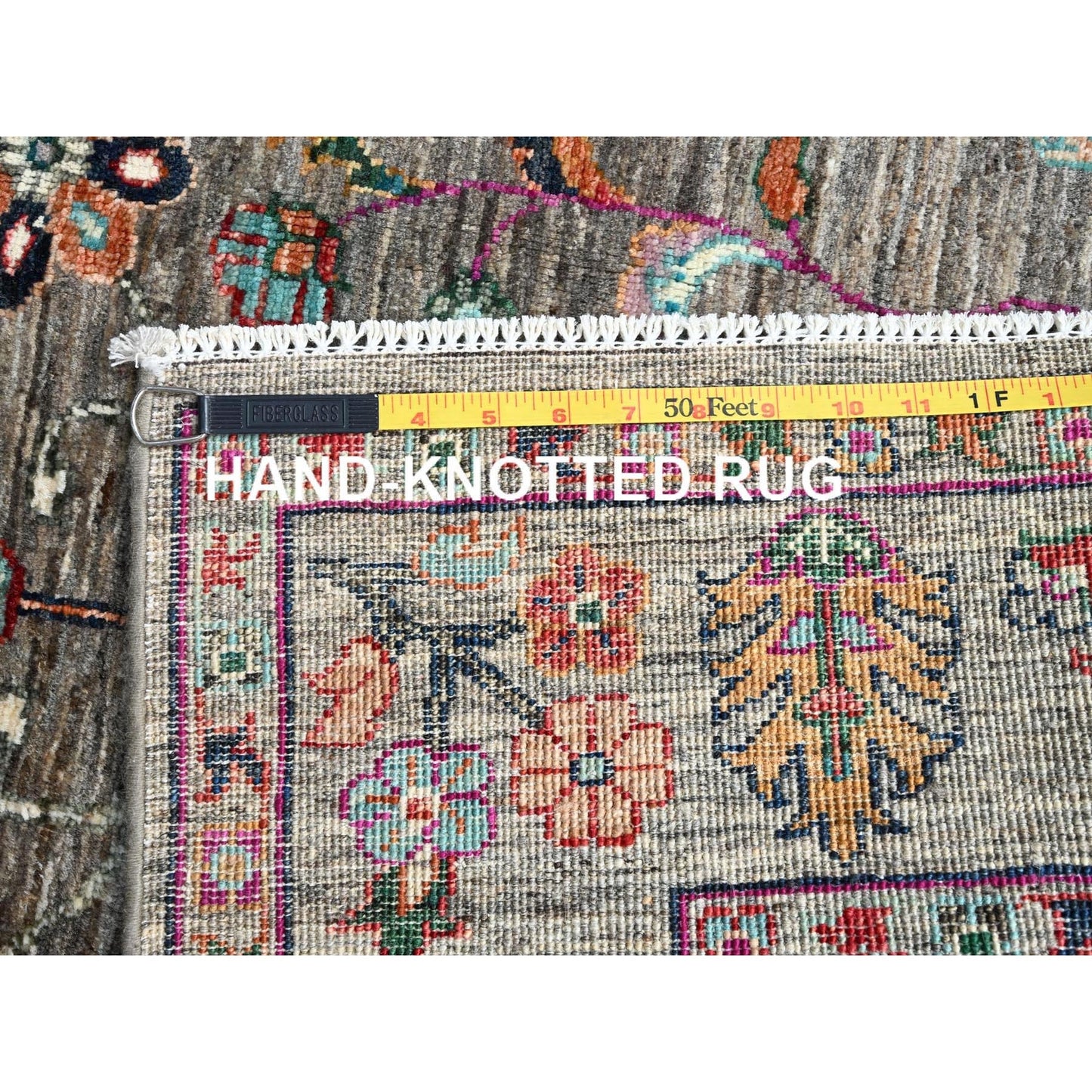 4'1"X6' Gay Hand Knotted Densely Woven Sultani Pomegranate Wool Rug