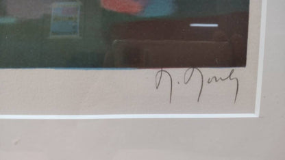 Marcel Mouly "View Of The Harbor" Original Lithograph Signed, Limited Edition