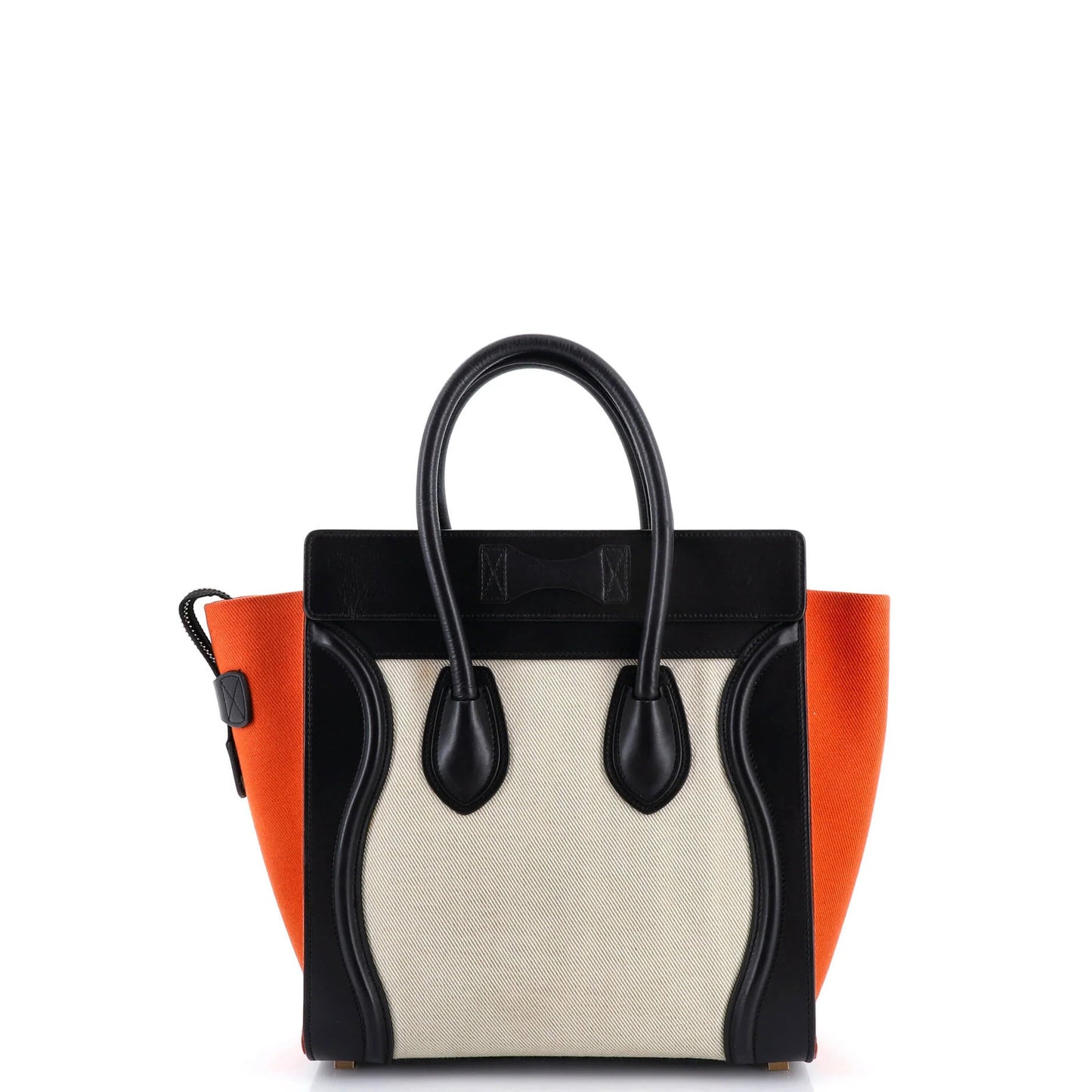 Celine Tricolor Luggage Bag Canvas And Leather Micro