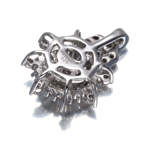 Diamond 0.29Ct Pendant 18K 750 White Gold