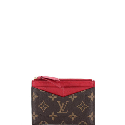 Canvas Louis Vuitton Zipped Card Holder Monogram