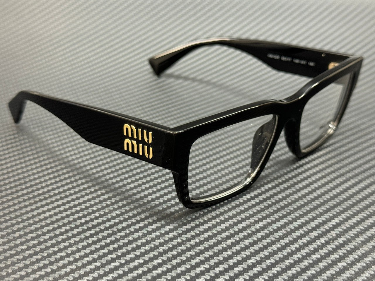 Women's Black Eyeglasses 1AB1O1 54 mm 02XV by MIU MU