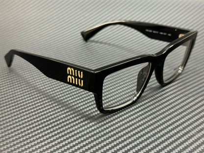 Women's Black Eyeglasses 1AB1O1 54 mm 02XV by MIU MU