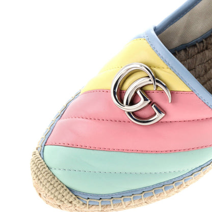 Gucci Women'S Gg Marmont Espadrilles Matelasse Leather