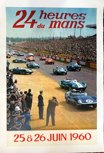 24 Hours Of Lemans 1960 Authentic Original Printing Yves Debraine