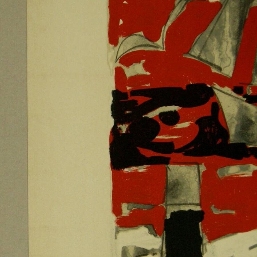 Claude Venard Ed75 Original Lithograph Print Signed Numbered "Mer Rouge"