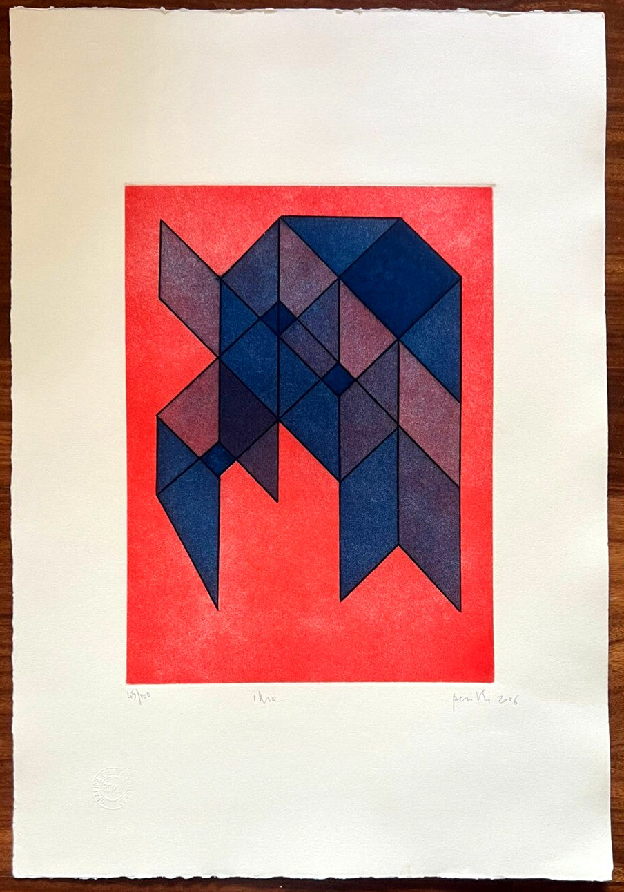 Achille Perilli Engraving Hand Signed Numbered (Carla Accardi)