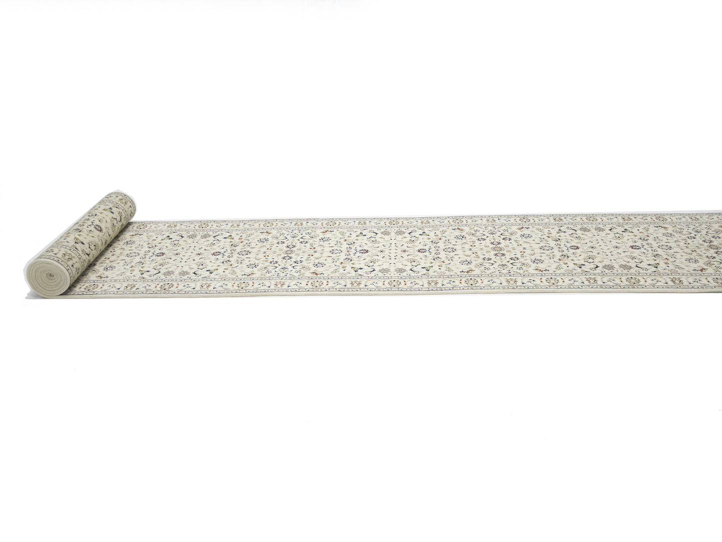 Indo-Nain Oriental Runner Rug All-Over Floral
