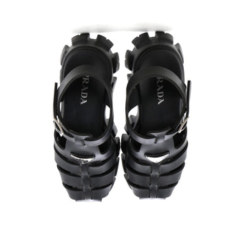 Prada Men'S Monolith Cage Platform Sandals Rubber