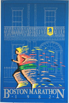 Hugh Ricks "Boston Marathon 1982" Limited Edition 1623/3000 Silk Screen Poster