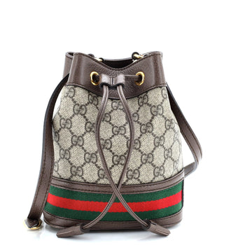 Gucci Ophidia Bucket Bag Gg Coated Canvas Mini