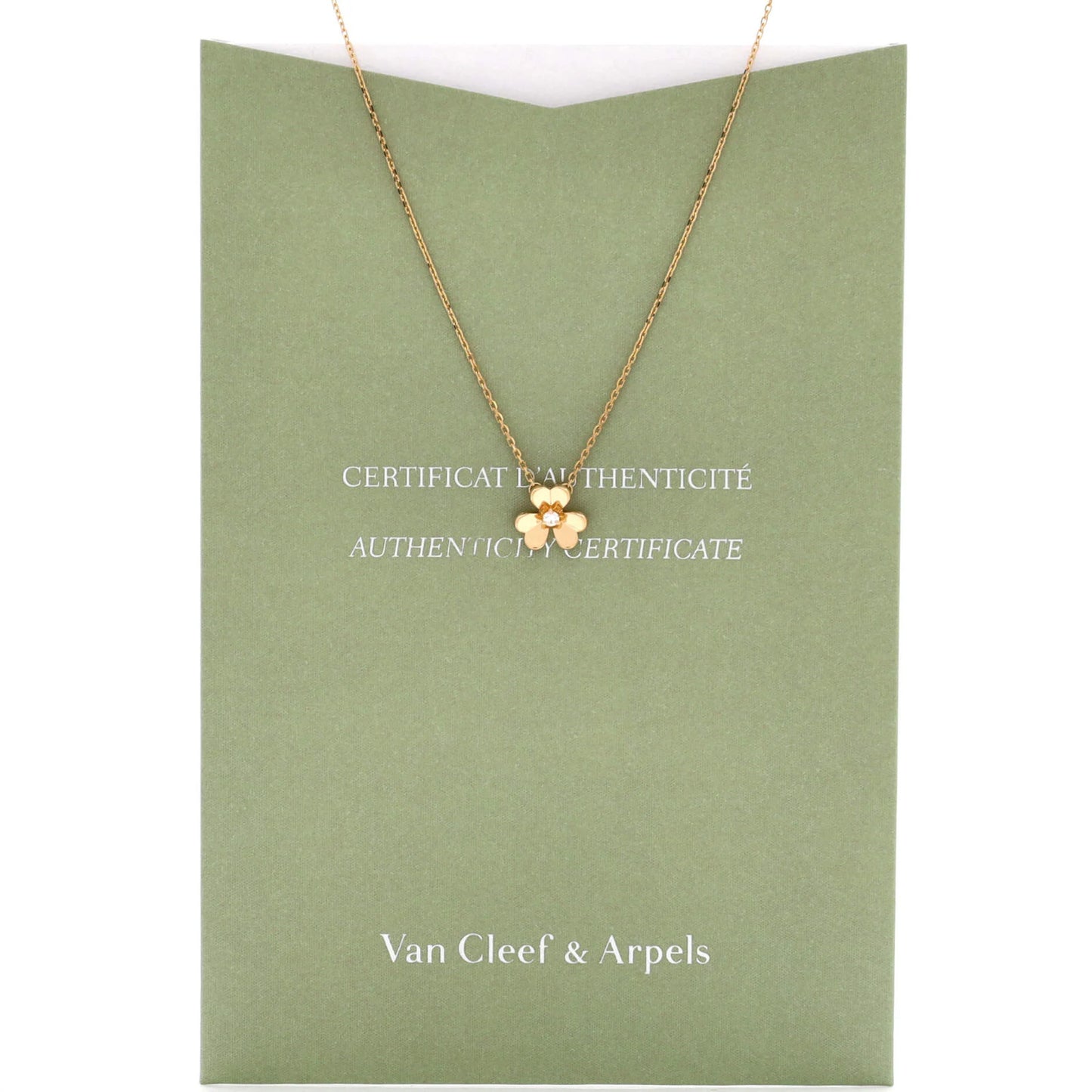 Van Cleef & Arpels Frivole Pendant Necklace 18K Yellow Gold And Diamond Mini