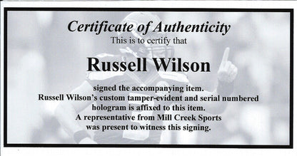 Russell Wilson Signed Seahawks Eclipse Full Size