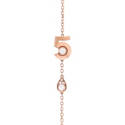 Chanel Extrait De No.5 Bracelet 18K Beige Gold With Diamonds