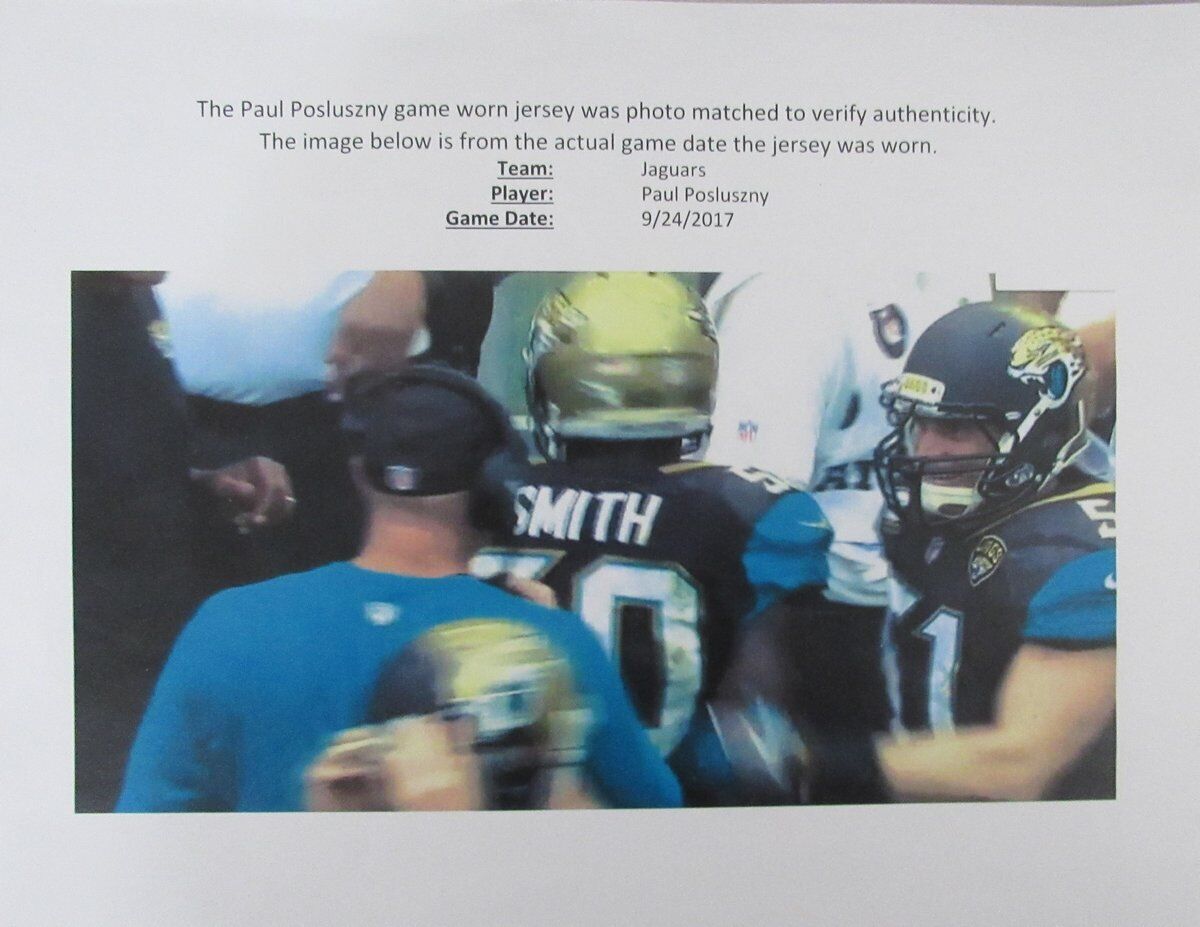 Paul Posluszny Jacksonville Jaguars Game Worn