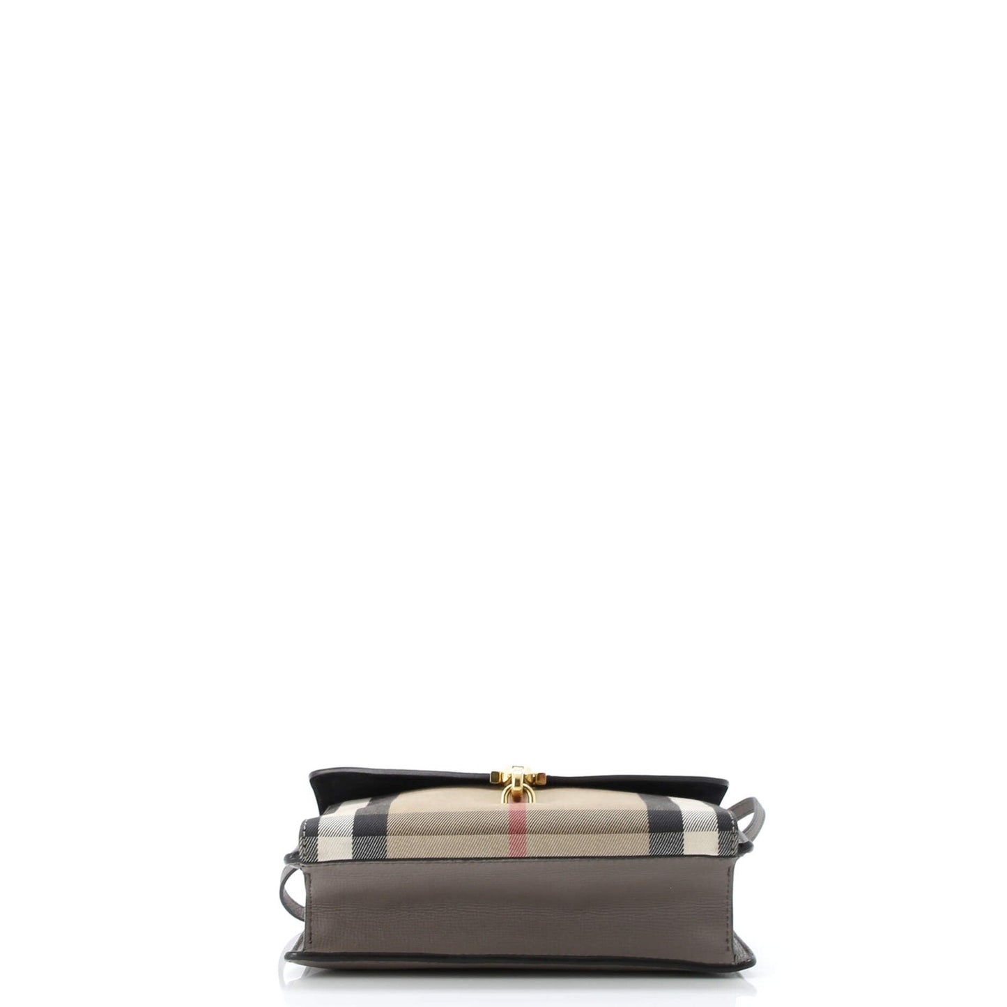Burberry Macken Crossbody Bag Leather And House Check Canvas Small