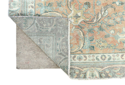 Distressed Vintage Oriental Rug Floral Style