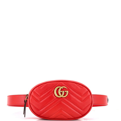 Gucci Gg Marmont Belt Bag Matelasse Leather