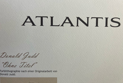 Donald Judd Lithograph Coa Signed Numbered Stamped (In 180 Ex)