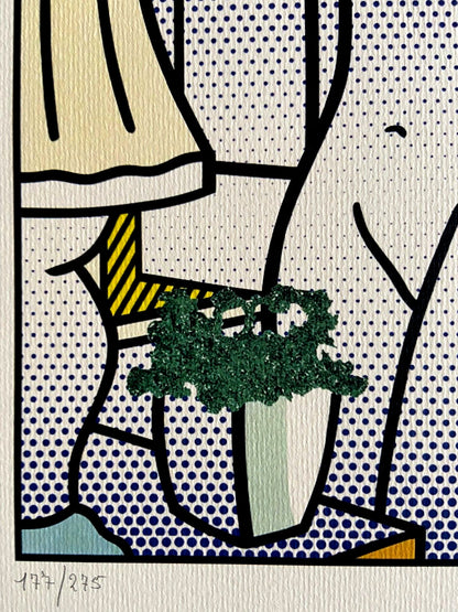 Roy Lichtenstein Lithograph Coa Signed Numbered By Hand Stamp