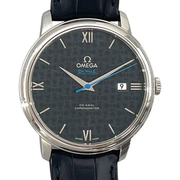 Omega De Ville Prestige Orbis 424.13.40.20.03.003 Blue Ssleather Strap
