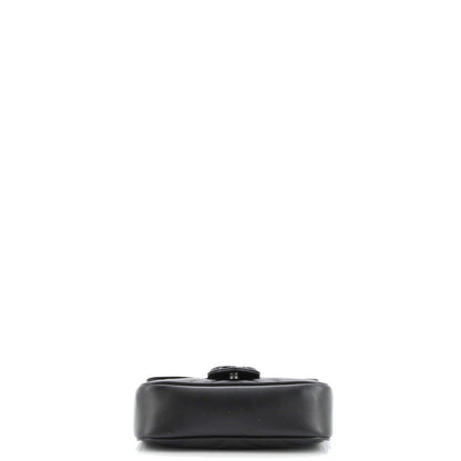 Gucci Gg Marmont Flap Belt Bag Matelasse Leather