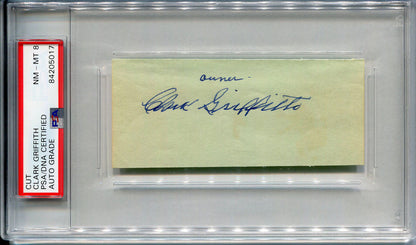 Clark Griffith Autographed Cut (Psa & Jsa)