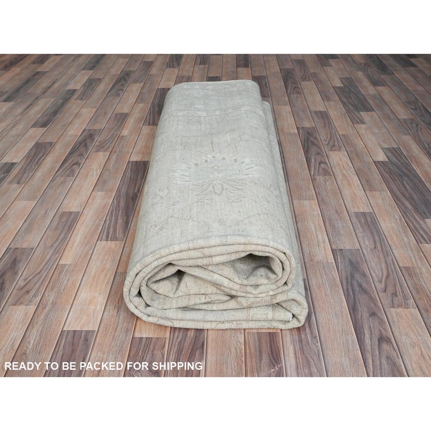 9'10"X13'10" Snow Cap White Hand Knotted Wool Peshawar Oriental Rug