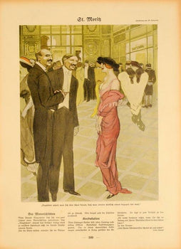 Simplicissimus 1913 By Marcello Dudovich St Moritz On Linen Original