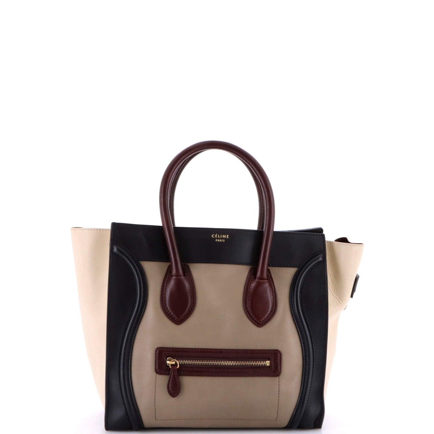 Celine Bicolor Luggage Bag Leather Mini