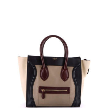Celine Bicolor Luggage Bag Leather Mini