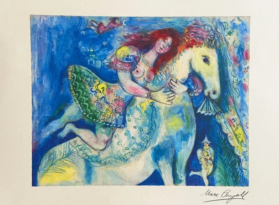 Marc Chagall Lithograph Mourlot Coa Signed Published