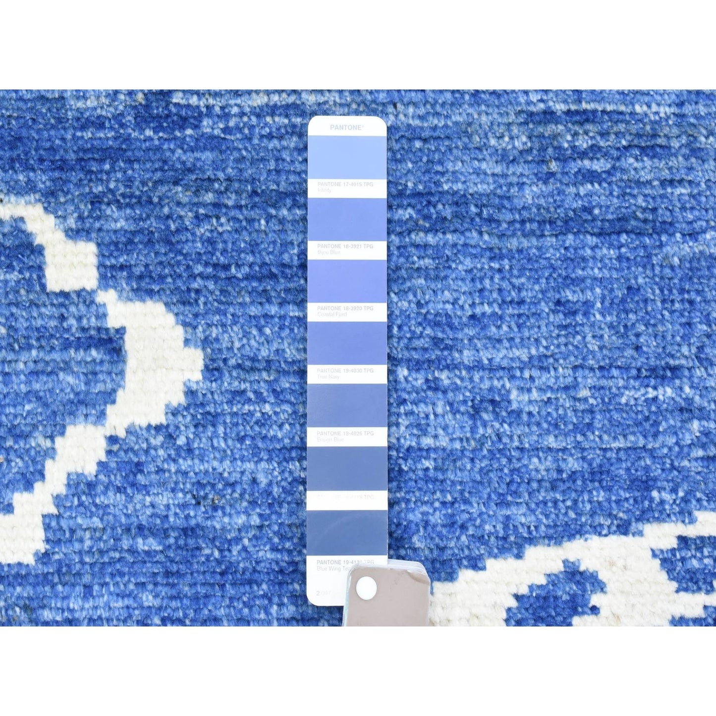 12'2"X15'2" Blue Boujaad Moroccan Berber Wool Hand Knotted Oversized Rug
